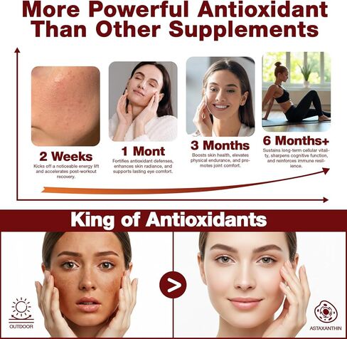 Astaxanthin 12mg, 150 Softgels - 5 Month Supply, Astaxanthin Supplements Sourced from Fresh Microalgae, Non-GMO, Gluten Free, Easy to Swallow in Kuwait