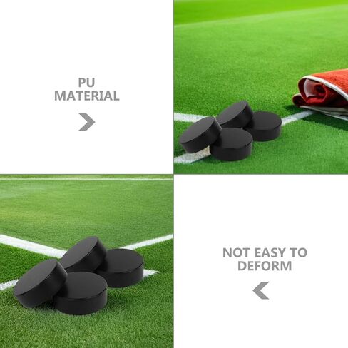 4pcs PVC Training Ice Hockey Pucks Black Practice Hockey Puck Set for Indoor and Outdoor Training Supplies in Kuwait