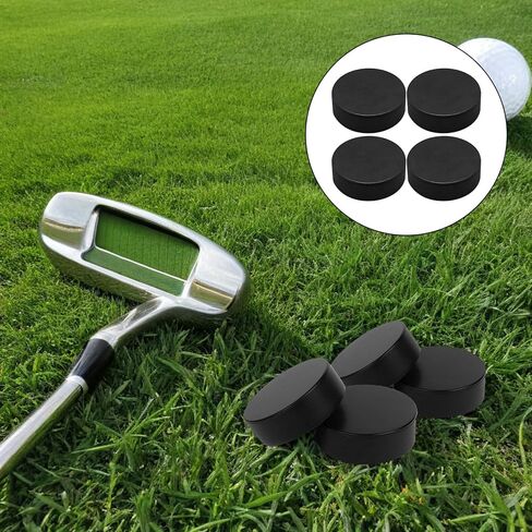 4pcs PVC Training Ice Hockey Pucks Black Practice Hockey Puck Set for Indoor and Outdoor Training Supplies in Kuwait