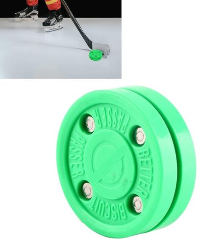 2 Pack Street Roller Hockey Pucks, Green Dryland Outdoor Roller Hockey Pucks for Practice, Off Ice Stickhandling & PassingPuck for Better Stick Handling in Kuwait