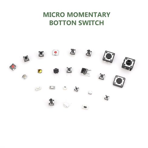250Pcs Tactile Push Button Switch Kit, 25 Values SMD Micro Momentary Tactile Switch, 12V PCB Tactile Switch for Electronic DIY & Industrial Equipment in Saudi Arabia
