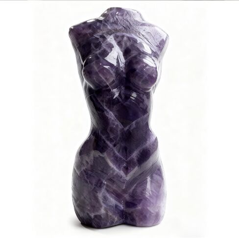 KINO Moss Agate Goddess Body with Druzy Crystal Carved Female Model Gemstone Figurines Pocket Stone Statue Healing Crystals Quartz Geode in Saudi Arabia