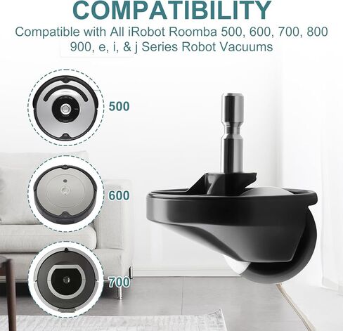 استبدال مجموعة العجلات الأمامية لسلسلة iRobot Roomba 500، 600، 700، 800، 900، e، i، & j (عبوتان) in Kuwait