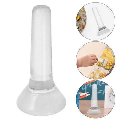 قضيب مطحنة مدقة زجاجية كريستالية مقاس 11 × 4.8 سم لطحن الصبغات المختبرية، مستلزمات صنع الطلاء، مدقة زجاجية مسطحة القاع لخلط الألوان المائية والطلاء الزيتي in Saudi Arabia