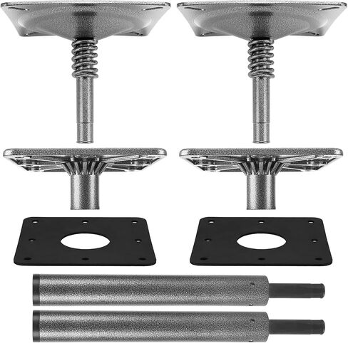 2PCS Boat Seat Pedestal Mount Kit – 3/4" Pin Post & 7x7 Base Plate – Adjustable Height for Pontoon, Fishing, and Bass Boats – Heavy-Duty Marine-Grade Pedestals and Bases in Kuwait