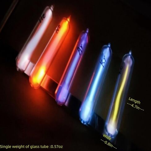 2024 Rare Luminous Gas Elements, Ideal for Teaching, DIY, Purity 99.9%, Including Argon, Krypton, Helium, Neon, Xenon, Nitrogen, Oxygen, Carbon Dioxide, Air in Saudi Arabia