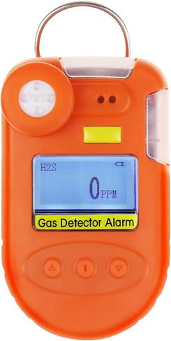 مشبك شاشة H2S على كاشف غاز H2S الرقمي 0 ~ 100 جزء في المليون كاشف كبريتيد الهيدروجين مع الاهتزاز والطنان والإنذار البصري، وعرض الوقت الحقيقي والتاريخ ووظيفة تسجيل بيانات الإنذار in Saudi Arabia