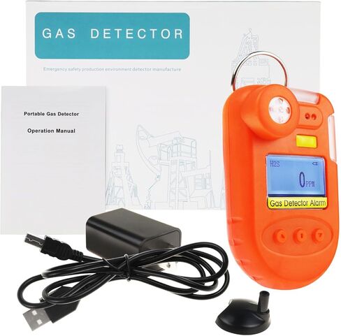 مشبك شاشة H2S على كاشف غاز H2S الرقمي 0 ~ 100 جزء في المليون كاشف كبريتيد الهيدروجين مع الاهتزاز والطنان والإنذار البصري، وعرض الوقت الحقيقي والتاريخ ووظيفة تسجيل بيانات الإنذار in Saudi Arabia