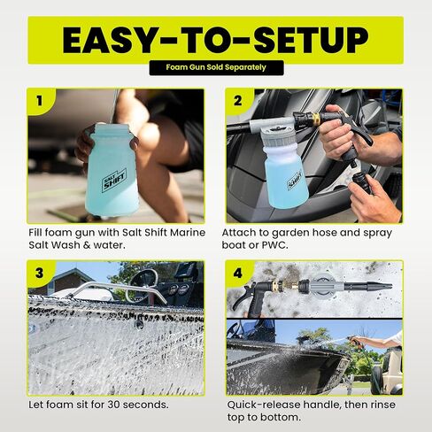 Marine Salt Wash - Foaming Salt Remover Wash for Boats, Jetskis & Cars, Saltwater Corrosion Protection for All Surfaces, Eco-Friendly, Australian Salt Neutralizer Boat & Vehicle Cleaner in Saudi Arabia