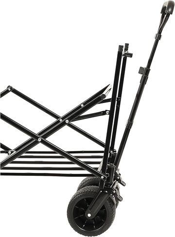 480Lbs Capacity Collapsible Wagon with Canopy & Mosquito Net - 7" All-Terrain Wheels, Lightweight Foldable Utility Cart for Camping, Shopping & Garden, Orange in Saudi Arabia