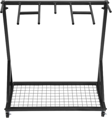 Tennis Racket Storage Organizer Holder Rack with Wheels Rolling Mobile Sports Equipment Cart for Gym Training in Saudi Arabia