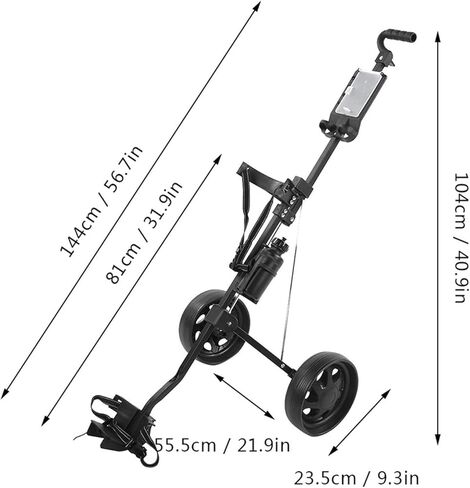 Asixxsix 2 Wheel Push Cart, Foldable Lightweight 88Lbs Load Bearing Trolley with Kettle for All Terrains in Saudi Arabia
