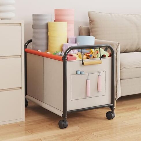 Tennis Racket Storage Rack, Fitness Equipment Cart with Side Pocket for Yoga Mat, Badminton Racket Holder, Skipping Rope Organizer - Space-Saving Solution for Active Lifestyles in Saudi Arabia