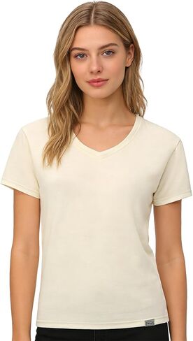 قميص نسائي 100% من صوف ميرينو بأكمام قصيرة، تي شيرت مسامي للجري، طبقة أساسية من صوف ميرينو مع ألياف طبيعية in Kuwait