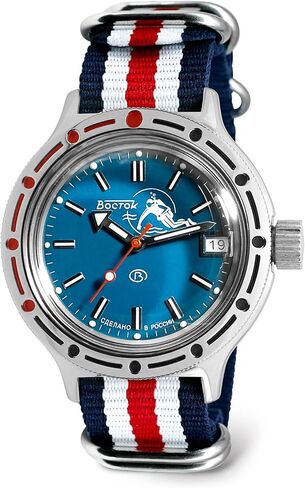 VOSTOK | Amphibia 420059 Scuba Dude Automatic Self-Winding Diver Wrist Watch | Black-Gray Strap in Kuwait