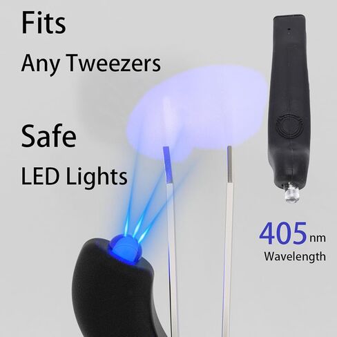 Cordless Lash Extension Lamp, Mini Quick Curing Tweezer Light for 5-10s Fast Set, Portable Handheld with USB Charging and Storage Box in Saudi Arabia