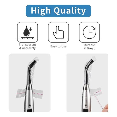 Dental Curing Light Lamp Cover Disposable LED Light Guide Sleeves 200PCS, Implant Protective Cure Covers for Curing Tips - Plastic 7-8mm in Saudi Arabia