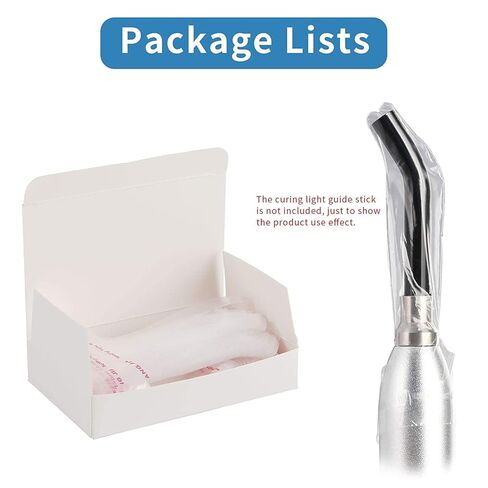 Dental Curing Light Lamp Cover Disposable LED Light Guide Sleeves 200PCS, Implant Protective Cure Covers for Curing Tips - Plastic 7-8mm in Saudi Arabia