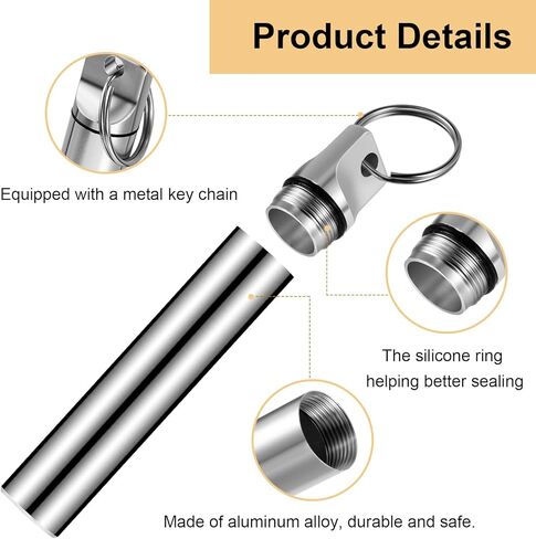 Pelopy 6 Pcs Metal Portable Toothpick Holder Dispenser Aluminum Alloy Pocket Toothpick Holder Box Small Toothpick Case Toothpicks Container with Keychain for Camping Travel Picnic Purse, 3 Colors in Saudi Arabia