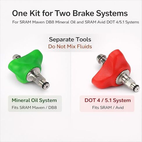 طقم تنزف فرامل الدراجة لـ SRAM Maven/DB8 الزيوت المعدنية وSRAM/Avid DOT 4/5.1 فرامل قرصية هيدروليكية، مجموعة أدوات نزيف النظام المزدوج، لا يتضمن سائل الفرامل in Kuwait