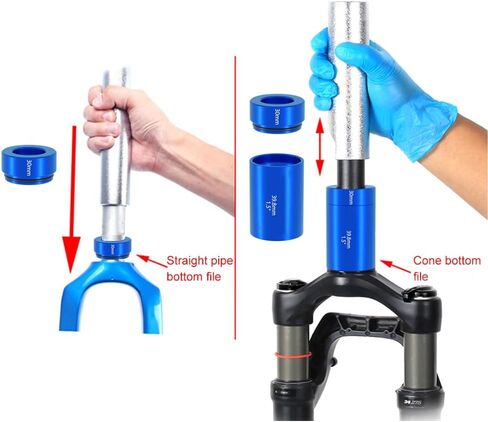 مجموعة أدوات تثبيت سباق الشوكة الأمامية للدراجة، مثبت إعداد صامولة الدراجة، مجموعة أدوات تشغيل من سبائك الألومنيوم لشوكة أمامية للدراجة 28.6 مم 1.5 بوصة 1.25 بوصة (3 قطع) in Kuwait