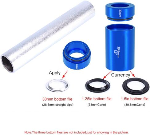 مجموعة أدوات تثبيت سباق الشوكة الأمامية للدراجة، مثبت إعداد صامولة الدراجة، مجموعة أدوات تشغيل من سبائك الألومنيوم لشوكة أمامية للدراجة 28.6 مم 1.5 بوصة 1.25 بوصة (3 قطع) in Kuwait