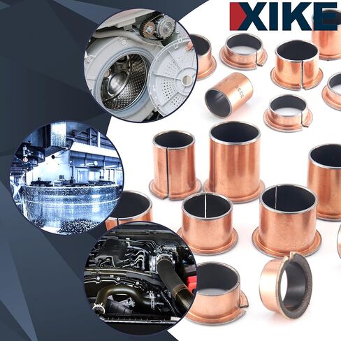 XIKE 2 قطعة 18 مللي متر x 20 مللي متر x 18 مللي متر جلبة برونزية ملفوفة بدون زيت ذاتية التشحيم من الفولاذ الكربوني تحمل الآلات العامة in Saudi Arabia