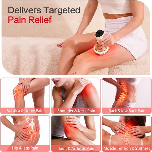 Electric Acupuncture Pen Multipoint Electronic Acupuncture Healing Massager Rechargeable, Heated Acupressure Meridian Energy Stimulator, Meridian Massage Brush for Pain Relief Muscles Sciatica Therapy in Saudi Arabia