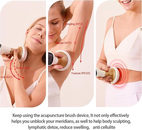 Electric Acupuncture Pen Multipoint Electronic Acupuncture Healing Massager Rechargeable, Heated Acupressure Meridian Energy Stimulator, Meridian Massage Brush for Pain Relief Muscles Sciatica Therapy in Saudi Arabia