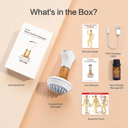 Electric Acupuncture Pen Multipoint Electronic Acupuncture Healing Massager Rechargeable, Heated Acupressure Meridian Energy Stimulator, Meridian Massage Brush for Pain Relief Muscles Sciatica Therapy in Saudi Arabia