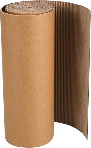 DOITOOL Corrugated Cardboard Roll 12 X 197 Inches Single Face Craft Paper for Packing Shipping Storage and Diy Projects Easy to Cut Versatile Protective Wrap in Saudi Arabia