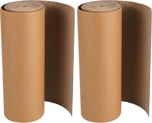 DOITOOL Corrugated Cardboard Roll 12 X 197 Inches Single Face Craft Paper for Packing Shipping Storage and Diy Projects Easy to Cut Versatile Protective Wrap in Saudi Arabia