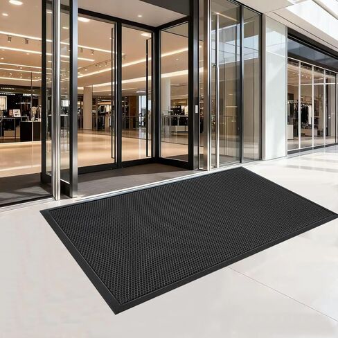 سجادة باب أمامية كبيرة جدًا مقاس 7.62 سم ​​× 10.16 سم، مدخل داخلي خارجي للأحذية الموحلة، سجادة أرضية تجارية للمدخل، سجادة باب شديدة التحمل للمدخل الخارجي، سجادة مدخل مطاطية مقاومة للماء لجميع المواسم in Kuwait