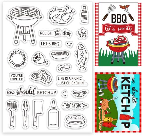 INFUNLY Cat Friend Clear Stamps 6.3"x4.3" Funny Cat Silicone Clear Stamp for Card Making Cartoon Cat Rubber Stamps Wish Words Transparent Stamps for Christmas New Year Gift DIY Scrapbook Photo Album in Kuwait