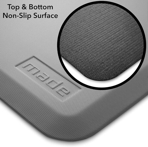 Made Medical 73" x 24" Bedside Non-Slip Fall Mat for Elderly - Fall Prevention Anti-Skid Pad with Beveled Edge Anti-Fatigue Floor Mat, Gray in Saudi Arabia