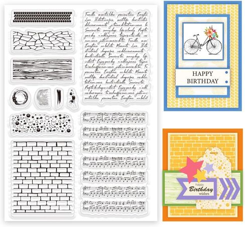 INFUNLY Cat Friend Clear Stamps 6.3"x4.3" Funny Cat Silicone Clear Stamp for Card Making Cartoon Cat Rubber Stamps Wish Words Transparent Stamps for Christmas New Year Gift DIY Scrapbook Photo Album in Kuwait