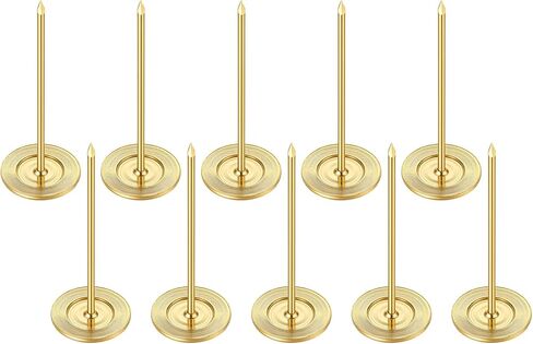 10 PCS Long Push Pins, Long Thumb Tacks, 18mm × 50mm Carpet Tacks, Gold Flat Head Furniture Nails, Decorative Thumb Tack for Sofa Headboards Wooden Box, 0.7 × 2 Inch Gold in Saudi Arabia