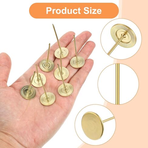 10 PCS Long Push Pins, Long Thumb Tacks, 18mm × 50mm Carpet Tacks, Gold Flat Head Furniture Nails, Decorative Thumb Tack for Sofa Headboards Wooden Box, 0.7 × 2 Inch Gold in Saudi Arabia
