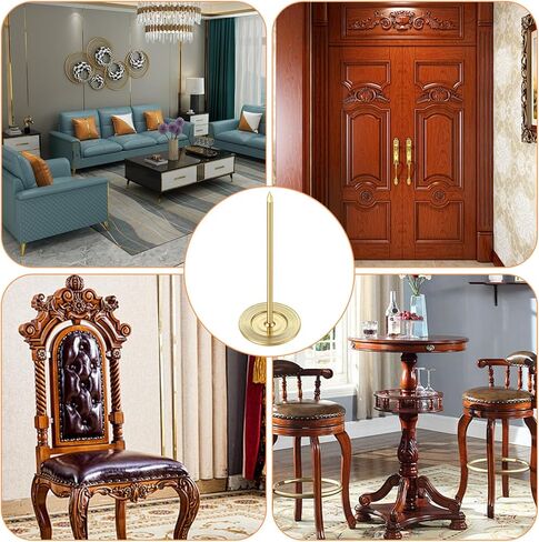 10 PCS Long Push Pins, Long Thumb Tacks, 18mm × 50mm Carpet Tacks, Gold Flat Head Furniture Nails, Decorative Thumb Tack for Sofa Headboards Wooden Box, 0.7 × 2 Inch Gold in Saudi Arabia