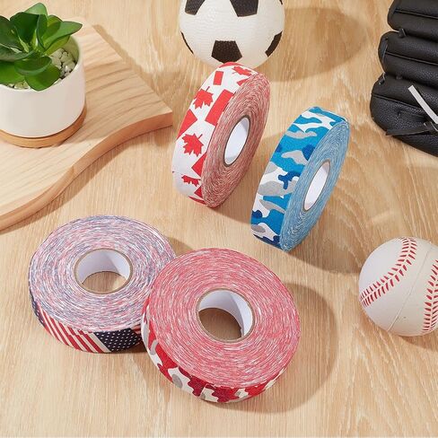 27.43 Yards Blue Camo Tape Cool Camouflage Pattern Athletic Sport Muscles Protective Non Slip Ice Hockey Pucks Skiing Stick Bat Racket Grip Polycotton Duct Tapes for DIY Craft Supply Box in Saudi Arabia
