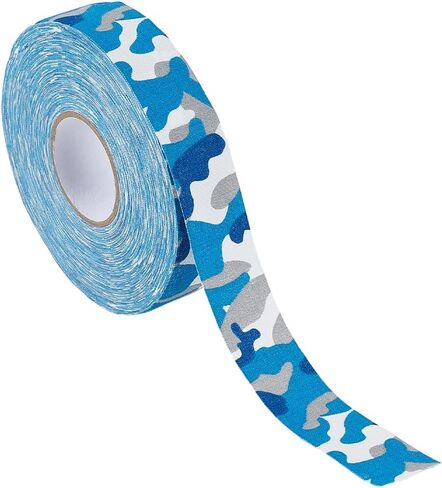 27.43 Yards Blue Camo Tape Cool Camouflage Pattern Athletic Sport Muscles Protective Non Slip Ice Hockey Pucks Skiing Stick Bat Racket Grip Polycotton Duct Tapes for DIY Craft Supply Box in Saudi Arabia