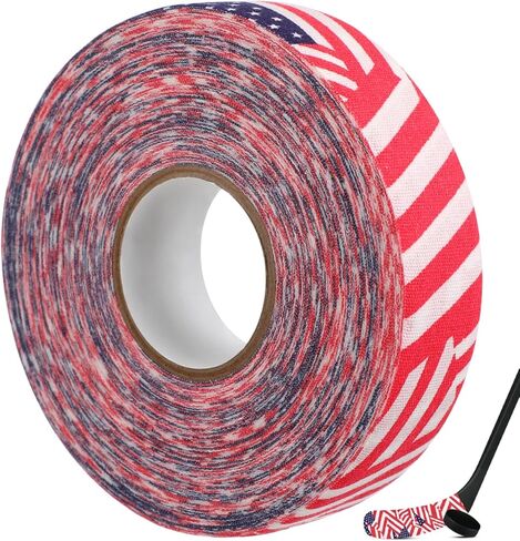 IMIKEYA USA Flag Hockey Tape: 1 Roll 2.5CMx25M Non-Slip Grip Tape Hockey Stick Tape Sweat-Absorbent Cloth Adhesive Sports Tape for Hockey Stick Blade Lacrosse Baseball in Saudi Arabia