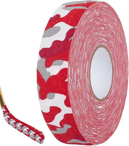 27.43 Yards Blue Camo Tape Cool Camouflage Pattern Athletic Sport Muscles Protective Non Slip Ice Hockey Pucks Skiing Stick Bat Racket Grip Polycotton Duct Tapes for DIY Craft Supply Box in Saudi Arabia
