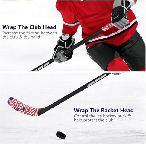 IMIKEYA USA Flag Hockey Tape: 1 Roll 2.5CMx25M Non-Slip Grip Tape Hockey Stick Tape Sweat-Absorbent Cloth Adhesive Sports Tape for Hockey Stick Blade Lacrosse Baseball in Saudi Arabia