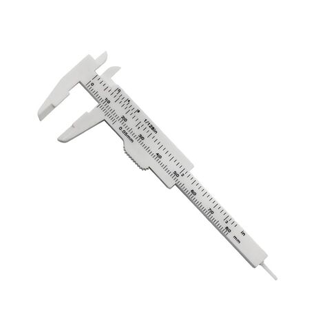 Double Rule Scale Plastic Vernier Caliper Inside Diameter Depth Meter(White) in Saudi Arabia