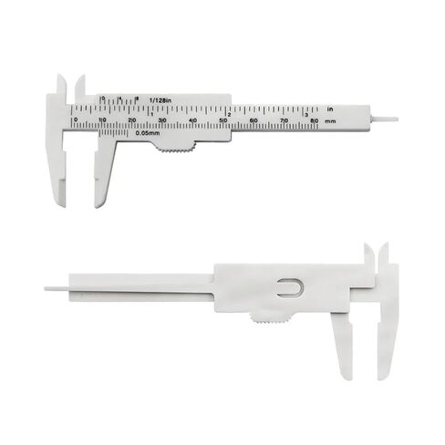 Double Rule Scale Plastic Vernier Caliper Inside Diameter Depth Meter(White) in Saudi Arabia