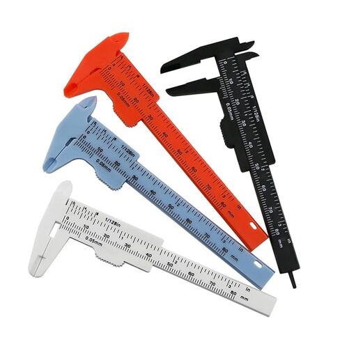 Double Rule Scale Plastic Vernier Caliper Inside Diameter Depth Meter(White) in Saudi Arabia