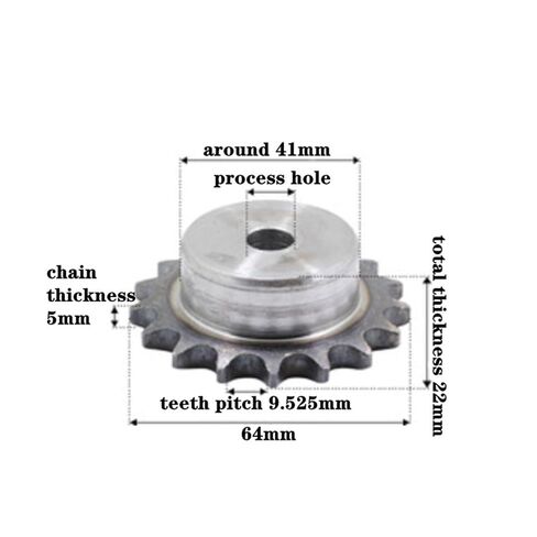 الصلب الثقيلة المحرك ترس والعتاد 06B سلسلة محرك ضرس 20 الأسنان الكربون الصلب والعتاد الملعب 9.525 مللي متر عجلة صناعية in Kuwait
