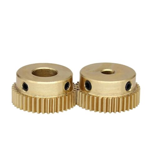 Steel Heavy Duty Motor Pinion Gear Spur Gear 0.5M-40T Bore 4/5/6/6.35/7/8mm Copper Brass Worm Teeth Height 5 mm(5 mm) in Saudi Arabia