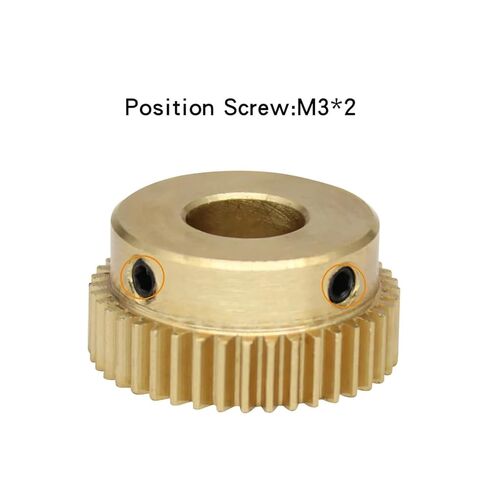 Steel Heavy Duty Motor Pinion Gear Spur Gear 0.5M-40T Bore 4/5/6/6.35/7/8mm Copper Brass Worm Teeth Height 5 mm(5 mm) in Saudi Arabia